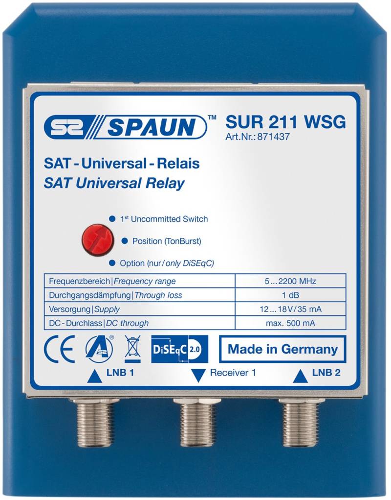SUR 211 WSG Antennen-Relais von Spaun