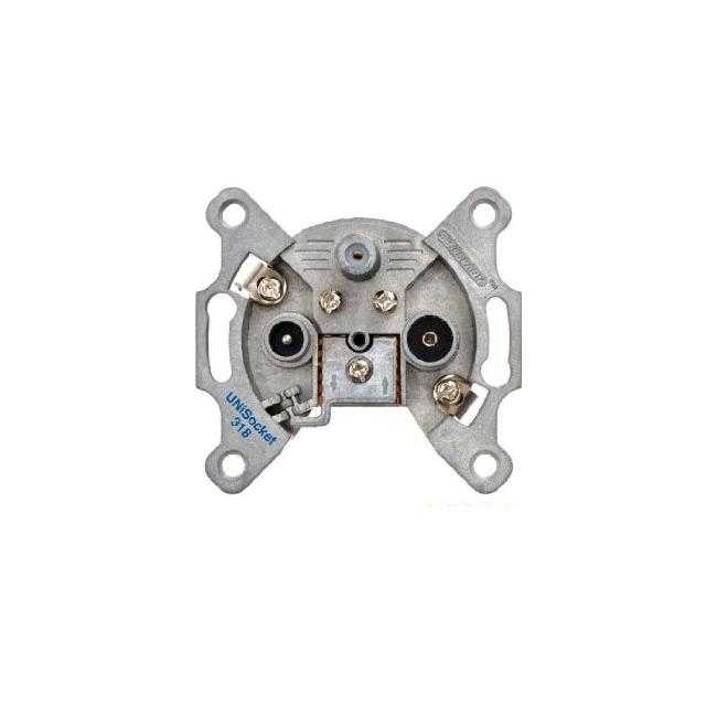 Spaun 3 Loch UNisocket 318 18dB Unicable Durchgangsdose Spaun 3 Loch UNisocket 318 18dB Unicable Durchgangsdose von Spaun