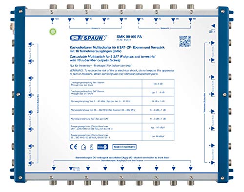 Spaun SMK 99169 FA SAT Multi-Switch 9/9 in 16, 842514 (SAT Multi-Switch 9/9 in 16) von Spaun