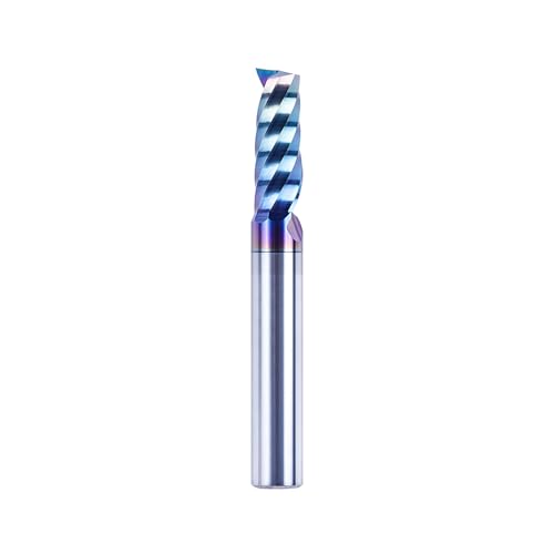 SpeTool Alu Fräser 6mm Schaft Einschneider Fräser Schaftfräser Holz Fräser Aluminium 22mm Schnittlänge VHM Fräser mit TAC Beschichtung CNC Fräser Holz Fräser Für Oberfräse für Acryl Kunststoff von SpeTool