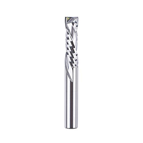 SpeTool Spiralnutfräser 6mm Schaft Kompression 22mm Schnittlänge Up&Down VHM Schaftfräser Nutfräser Fräser für Oberfräse CNC Fräser Langlochfräser Holz Holzfräser Router Bit von SpeTool