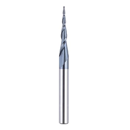 SpeTool VHM Kugelkopffräser Konische Fräser für Oberfräse CNC 2 Flöten 0,5 mm Radius Gravierfräser 6mm Schaft mit TiAlN Beschichtung Schaftfräser für 2D und 3D Gravur SpeTool VHM Kugelkopffräser Konische Fräser für Oberfräse CNC 2 Flöten 0,5 mm Radius Gravierfräser 6mm Schaft mit TiAlN Beschichtung Schaftfräser für 2D und 3D Gravur von SpeTool