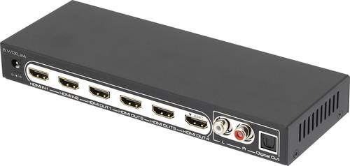 SpeaKa Professional 4 Port HDMI-Splitter mit Audio-Ports, mit Fernbedienung 3840 x 2160 Pixel Schwar SpeaKa Professional 4 Port HDMI-Splitter mit Audio-Ports, mit Fernbedienung 3840 x 2160 Pixel Schwar von SpeaKa Professional
