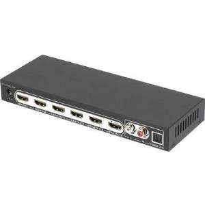 SpeaKa Professional 4 Port HDMI-Splitter mit Audio-Ports, mit Fernbedienung 3840 x 2160 Pixel Schwarz SpeaKa Professional 4 Port HDMI-Splitter mit Audio-Ports, mit Fernbedienung 3840 x 2160 Pixel Schwarz von SpeaKa Professional