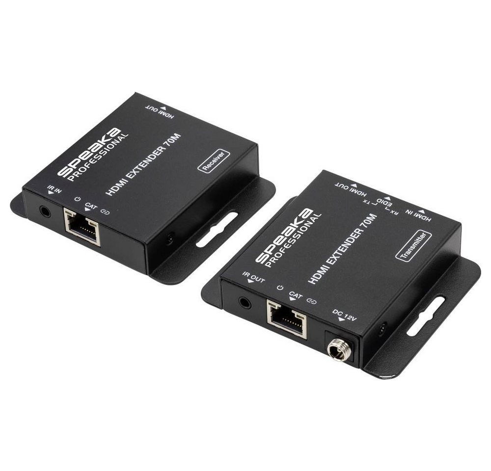SpeaKa Professional 4K HDMI Extender (Verlängerung) über Computer-Kabel, durchgeschleifter HDMI-Ausgang von SpeaKa Professional