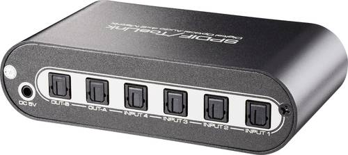 SpeaKa Professional 4x2 Port Toslink-Matrix-Switch mit Fernbedienung von SpeaKa Professional