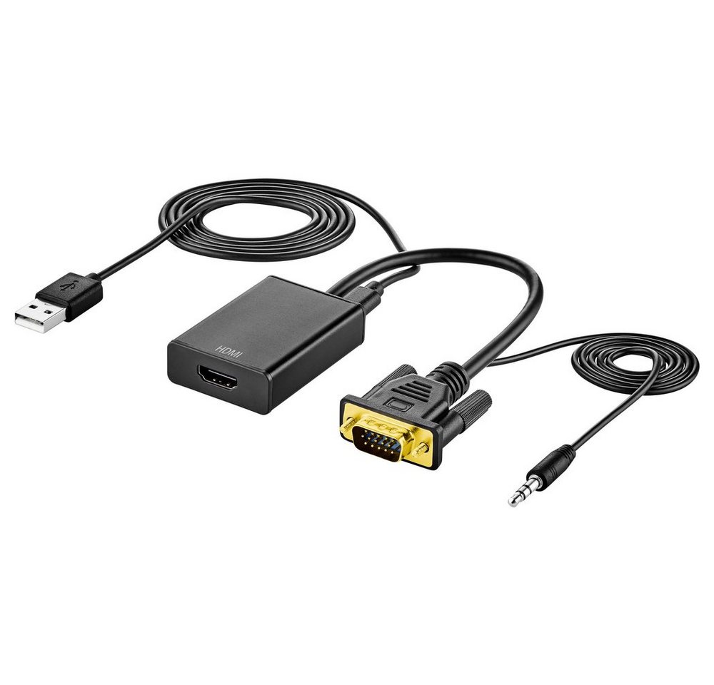 SpeaKa Professional AV Adapter [VGA, Klinke - HDMI] 1920 x 1080 Pixel SpeaKa Professional Audio-Adapter, 16.00 cm von SpeaKa Professional