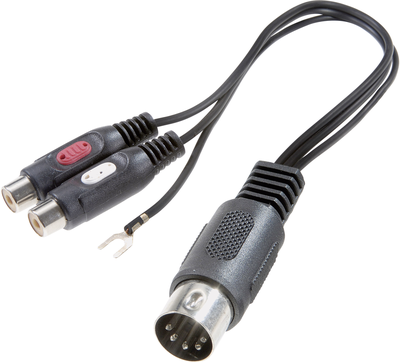 SpeaKa Professional Cinch / DIN-Anschluss Audio Y-Adapter [1x Diodenstecker 5pol (DIN) - 2x Cinch-Buchse] Schwarz (SP-7870284) von SpeaKa Professional