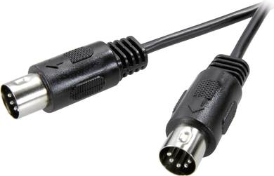 SpeaKa Professional DIN-Anschluss Audio Anschlusskabel [1x Diodenstecker 5pol (DIN) - 1x Diodenstecker 5pol (DIN)] 1.50 m Schwarz (SP-7870236) von SpeaKa Professional