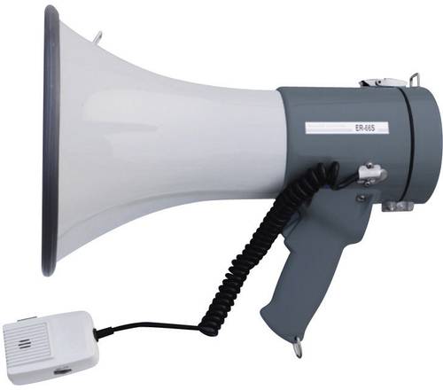 SpeaKa Professional ER-66S Megaphon mit Handmikrofon, mit Haltegurt, integrierte Sounds von SpeaKa Professional