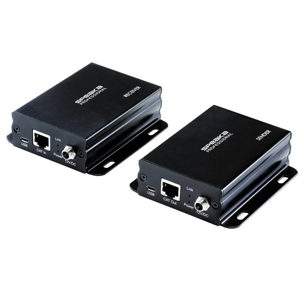 SpeaKa Professional HDMI™ Extender Verlängerung via RJ45 Computer-Kabel, HD-Audio von SpeaKa Professional