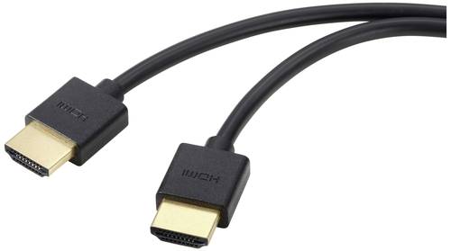 SpeaKa Professional HDMI Anschlusskabel HDMI-A Stecker, HDMI-A Stecker 1.00m Schwarz Ultra HD (8K), von SpeaKa Professional
