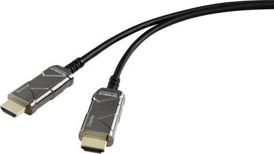 SpeaKa Professional HDMI Verbindungskabel 50.00 m Ultra HD (4k) HDMI mit Ethernet Schwarz [1x HDMI-Stecker - 1x HDMI-Stecker] (SP-8821972) von SpeaKa Professional