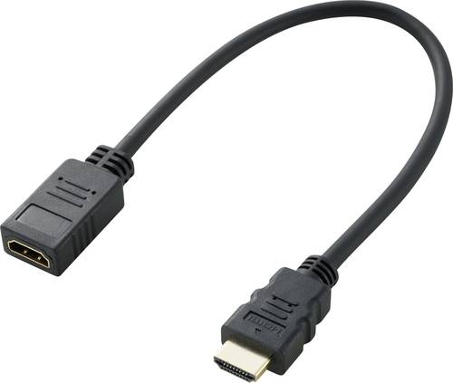 SpeaKa Professional HDMI Verlängerungskabel HDMI-A Stecker, HDMI-A Buchse 0.30m Schwarz SP-7870100 von SpeaKa Professional