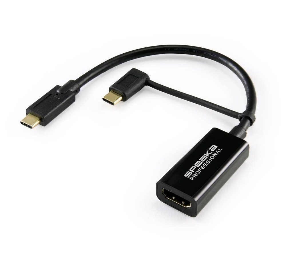 SpeaKa Professional HDMI zu TYPE C Adapterkabel TV-Adapter, Geflechtschirm von SpeaKa Professional