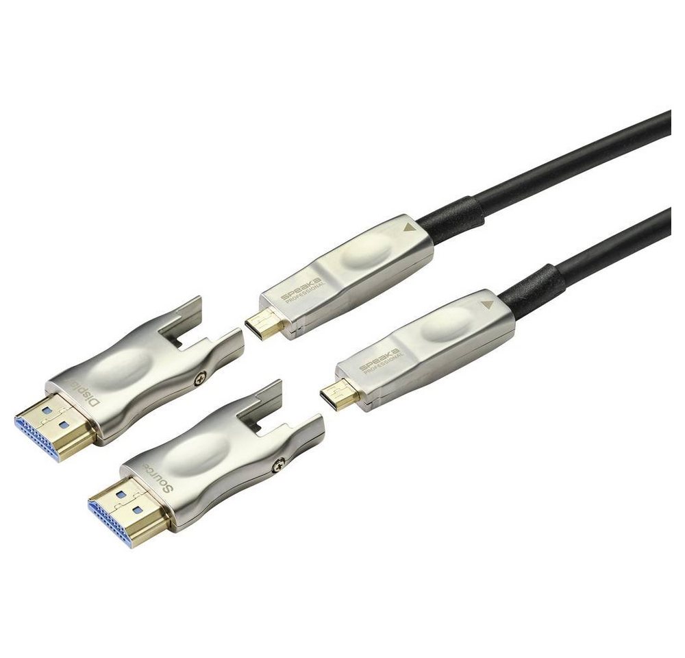 SpeaKa Professional Hybrid AOC HDMI optisches Kabel HDMI-Kabel, PVC-Mantel von SpeaKa Professional