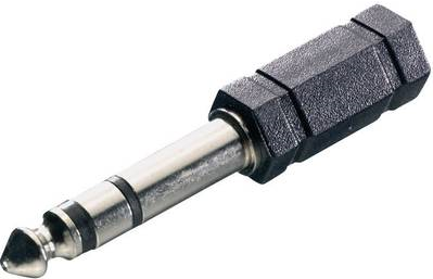 SpeaKa Professional Klinke Audio Adapter [1x Klinkenstecker 6.35 mm - 1x Klinkenbuchse 3.5 mm] Schwarz (SP-7870252) von SpeaKa Professional