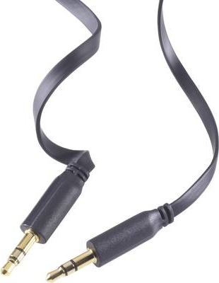 SpeaKa Professional Klinke Audio Anschlusskabel SuperFlat [1x Klinkenstecker 3.5 mm - 1x Klinkenstecker 3.5 mm] 0.50 m Schwarz SpeaKa Professional (SP-7870108) von SpeaKa Professional