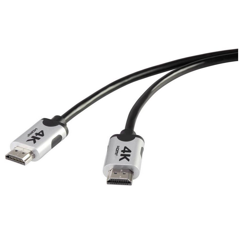 SpeaKa Professional Premium HDMI™-Kabel mit Ethernet 3 m 4k/Ultra-HD HDMI-Kabel, (3.00 cm), Audio Return Channel, Ultra HD (4k) HDMI, vergoldete Steckkontakte von SpeaKa Professional