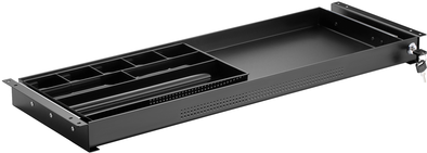 SpeaKa Professional SP-10938492 Untertisch-Schublade 740 mm x 449 mm abschließbar Höhen-Bereich: 50.8 mm (max) Schwarz (SP-10938492) von SpeaKa Professional