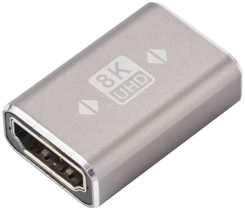 SpeaKa Professional SP-11301992 HDMI Adapter [1x HDMI-Buchse - 1x HDMI-Buchse] Grau UHD 8K @ 60 Hz, von SpeaKa Professional