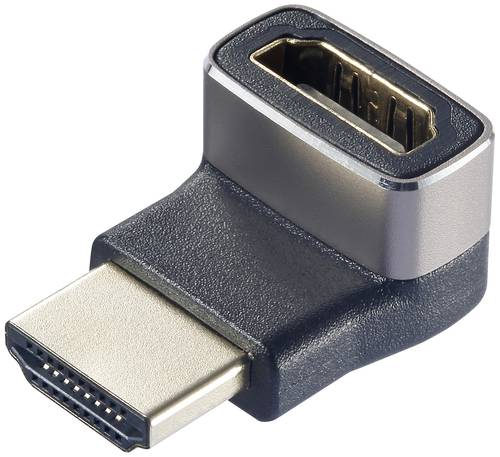 SpeaKa Professional SP-11302012 HDMI Adapter [1x HDMI-Stecker - 1x HDMI-Buchse] Schwarz, Silber UHD von SpeaKa Professional