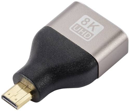 SpeaKa Professional SP-11302016 HDMI Adapter [1x HDMI-Stecker D Micro - 1x HDMI-Buchse] Schwarz, Sil von SpeaKa Professional