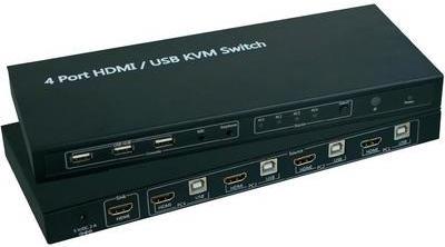 SpeaKa Professional SP-4000672 Tastatur/Video/Maus (KVM)-Switch Schwarz (SP-4000672) von SpeaKa Professional