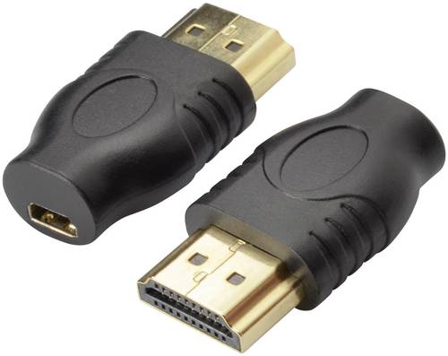 SpeaKa Professional SP-7869748 HDMI Adapter [1x HDMI-Stecker - 1x HDMI-Buchse D Micro] Schwarz von SpeaKa Professional