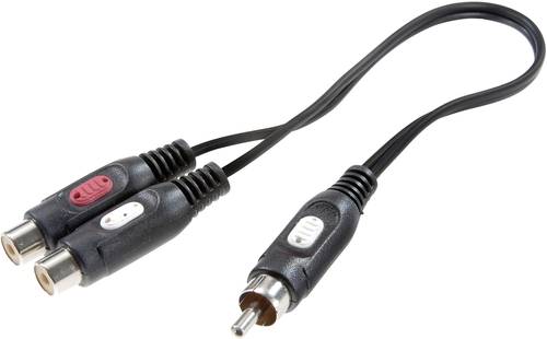 SpeaKa Professional SP-7869820 Cinch Audio Y-Adapter [1x Cinch-Stecker - 2x Cinch-Buchse] Schwarz von SpeaKa Professional
