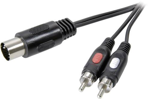 SpeaKa Professional SP-7870640 DIN-Anschluss / Cinch Audio Anschlusskabel [1x Diodenstecker 5pol (DI von SpeaKa Professional
