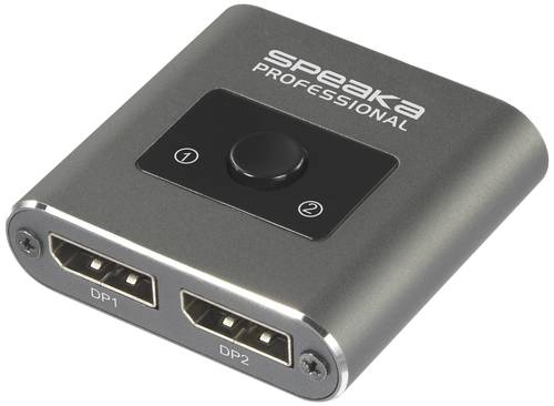 SpeaKa Professional SP-BDS-250 2 Port DisplayPort-Switch UHD 8K @ 60 Hz, UHD 4K @ 120Hz von SpeaKa Professional