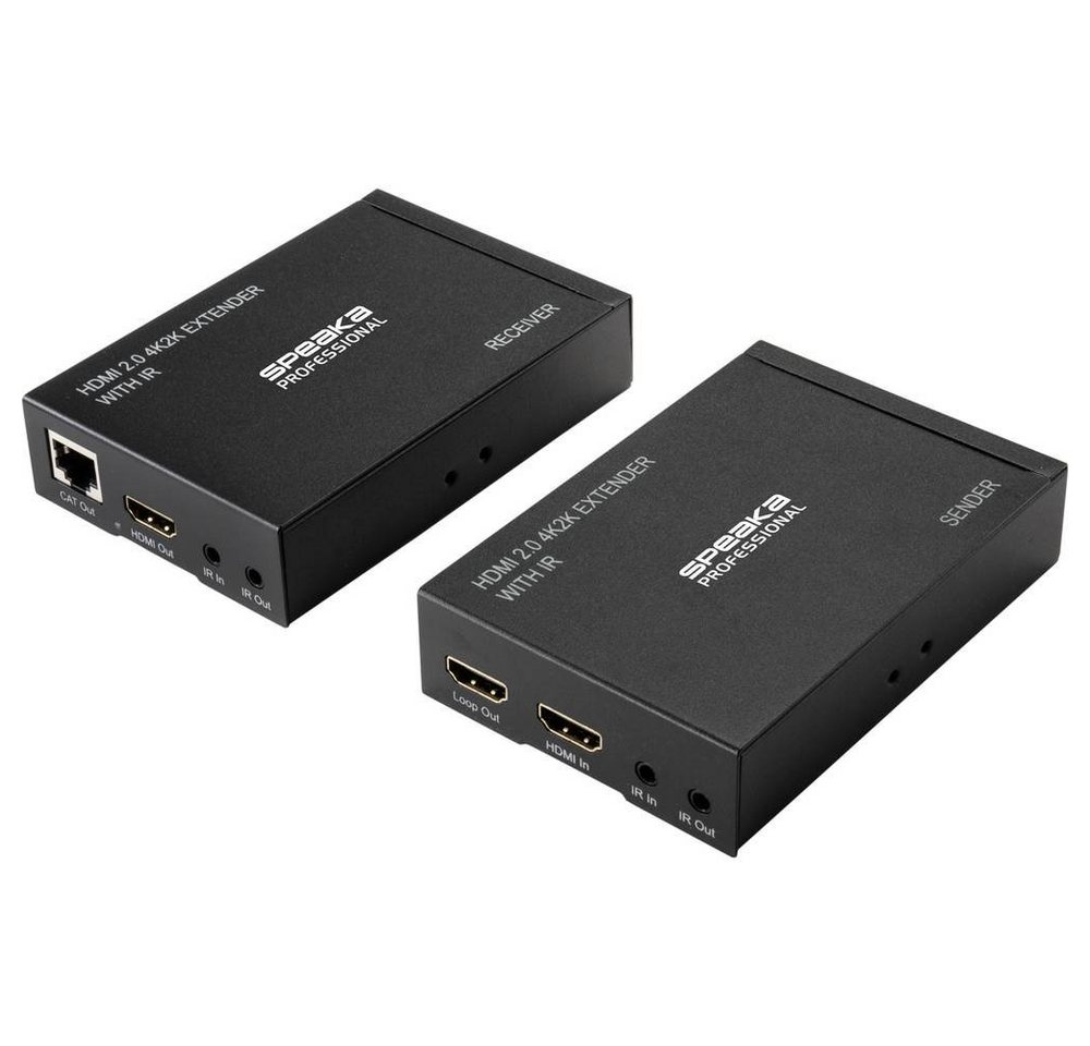 SpeaKa Professional SP HDMI® 60M Extender (Verlängerung) über Computer-Kabel, mit Loop-Funktion von SpeaKa Professional