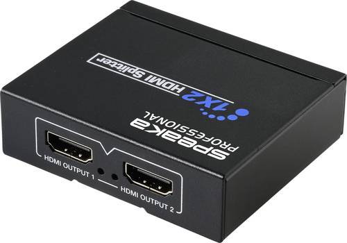 SpeaKa Professional SP-HDS-110 1+2 Port HDMI-Splitter 3840 x 2160 Pixel Schwarz von SpeaKa Professional