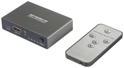 SpeaKa Professional SP-HDS-210 3 Port HDMI-Switch UHD 8K @ 60 Hz, UHD 4K @ 120Hz von SpeaKa Professional