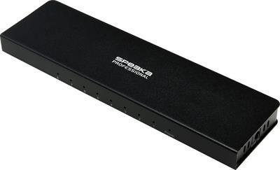 SpeaKa Professional SP-HDS-280 8 Port HDMI-Splitter Ultra HD-fähig 3840 x 2160 Pixel Schwarz (SP-9022356) von SpeaKa Professional