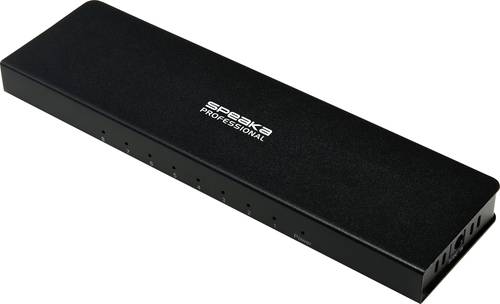 SpeaKa Professional SP-HDS-280 8 Port HDMI-Splitter Ultra HD-fähig 3840 x 2160 Pixel Schwarz von SpeaKa Professional