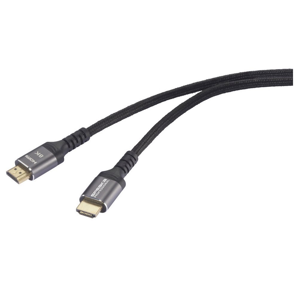 SpeaKa Professional SpeaKa Professional HDMI Anschlusskabel HDMI-A Stecker, HDMI-A Stecker HDMI-Kabel, (150.00 cm) von SpeaKa Professional