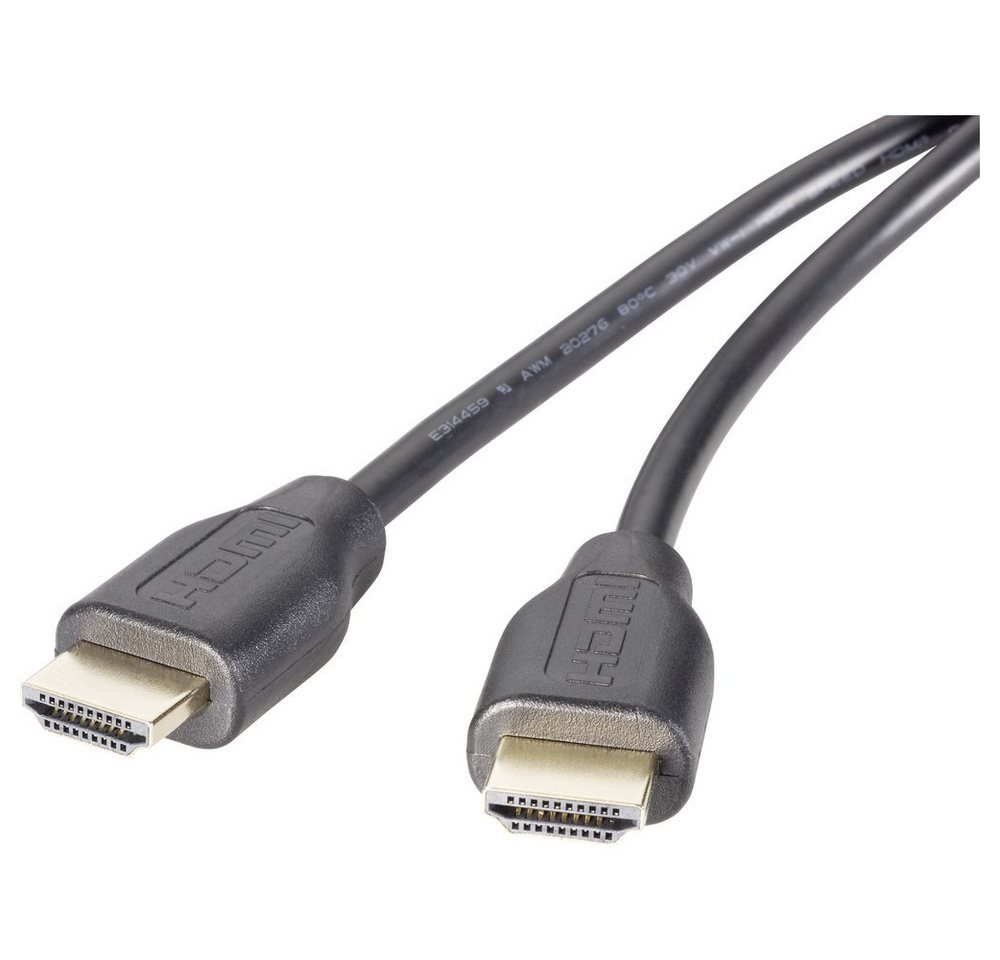 SpeaKa Professional SpeaKa Professional HDMI Anschlusskabel HDMI-A Stecker 3.00 m Schwarz HDMI-Kabel, (300.00 cm) von SpeaKa Professional