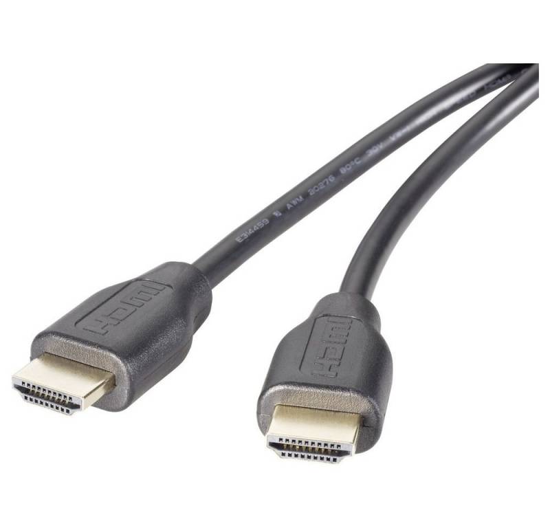 SpeaKa Professional SpeaKa Professional HDMI Anschlusskabel HDMI-A Stecker 3.00 m Schwarz HDMI-Kabel, (300.00 cm) von SpeaKa Professional