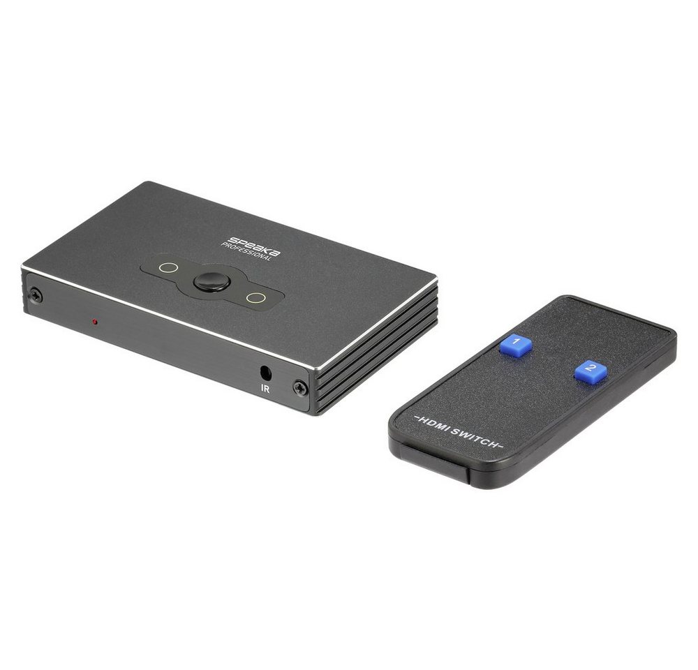 SpeaKa Professional SpeaKa Professional SP-HSW-300 2 Port HDMI-Switch UHD 8K @ 60 Hz, UHD Netzwerk-Adapter von SpeaKa Professional