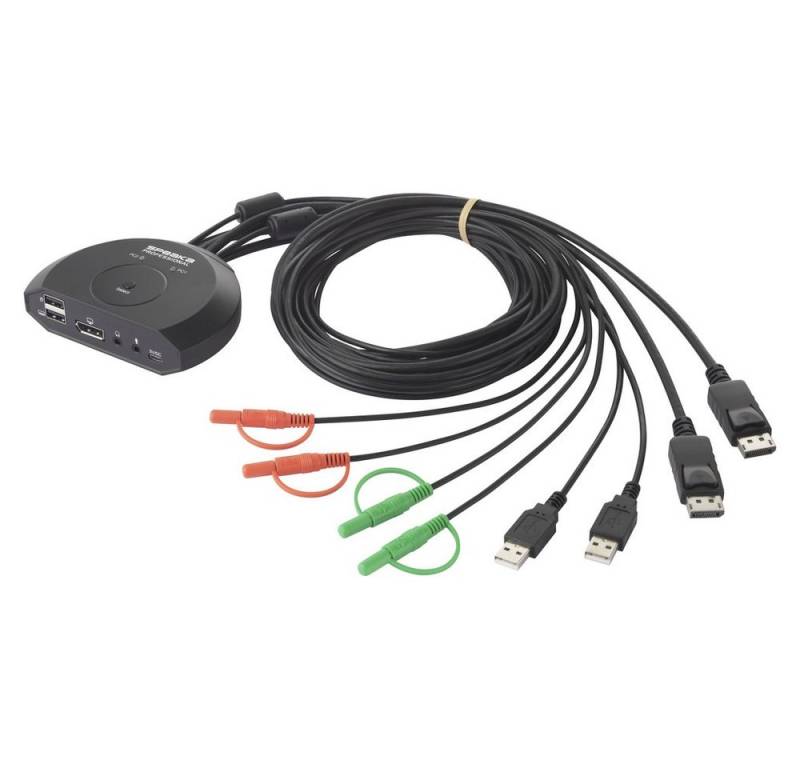 SpeaKa Professional SpeaKa Professional SP-KVM-220 2 Port KVM-Umschalter DisplayPort® 409 Adapter von SpeaKa Professional