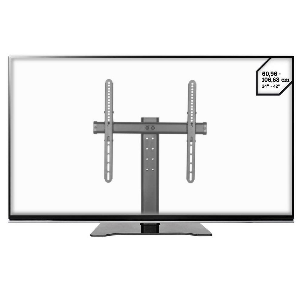 SpeaKa Professional TV-Standfuß TV-Standfuß 60.96 cm (24) - 106.68 cm (42″, (Höhenverstellbar) von SpeaKa Professional