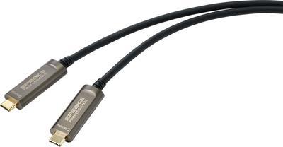 SpeaKa Professional USB-C / DisplayPort Anschlusskabel 15.00 m SP-9505616 TPE-Mantel Schwarz [1x USB-C Stecker - 1x USB-C Stecker] (SP-9505616) von SpeaKa Professional