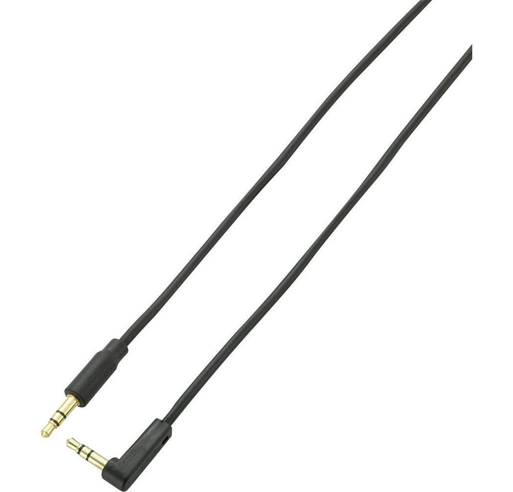 SpeaKa Professional Klinke Anschlusskabel 90°-Klinkenstecker 3.5 mm Audio- & Video-Kabel, (1.00 cm), vergoldete Steckkontakte, SuperSoft-Ummantelung von Speaka Professional