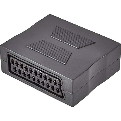 SPEAKA PROFESSIONAL SP-1300840 Adapter [1 x Scart-Buchse – 1 x Scart-Buchse] Schwarz von Speaka