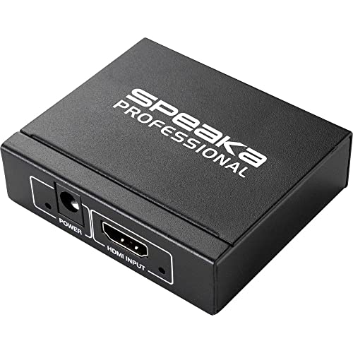 SpeaKa Professional 2 Port HDMI-Splitter 3D-Wiedergabe möglich 1920 x 1080 Pixel Schwarz von Speaka