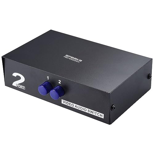 SpeaKa Professional SP-11175216 2 Port Composite-Switch mit Audio-Ports von Speaka