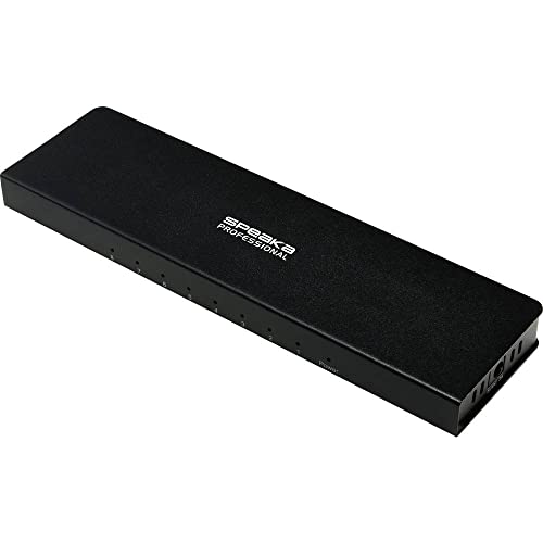 SPEAKA PROFESSIONAL SP-HDS-280 HDMI-Splitter, 8 Ports, kompatibel mit Ultra HD 3840 x 2160 Pixel, Schwarz SPEAKA PROFESSIONAL SP-HDS-280 HDMI-Splitter, 8 Ports, kompatibel mit Ultra HD 3840 x 2160 Pixel, Schwarz von Speaka