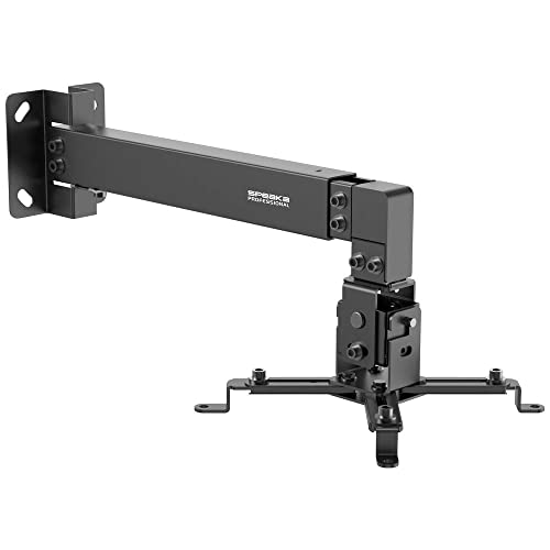 Speaka Professional SP-PWM-100 Beamer-Wandhalterung Drehbar Wandabstand (max.): 600 mm Schwarz von Speaka